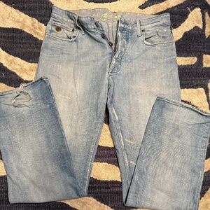 GStar Raw Denim Jeans. Unisex. Light Blue. Distressed. Sixe 32x32